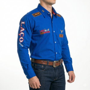 Camisão Liso | Azul Bordado