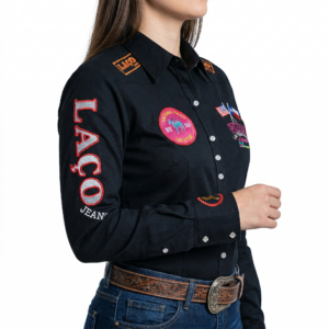 Camisão Liso | Preto Bordado